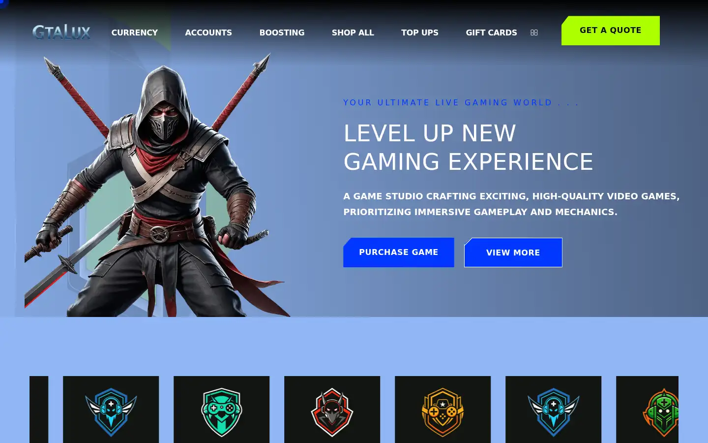 Screenshot of gtalux.com