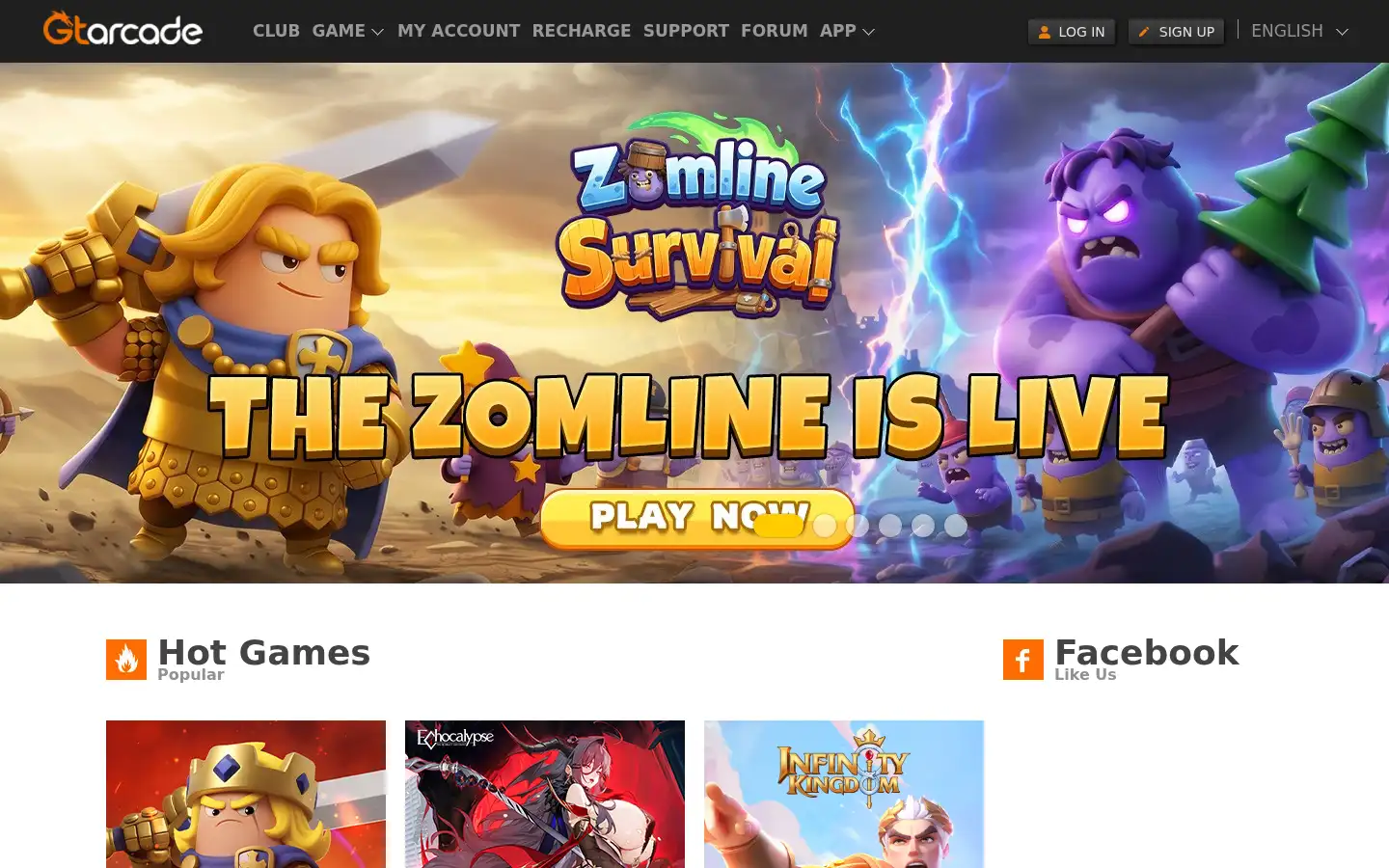 Screenshot of gtarcade.com