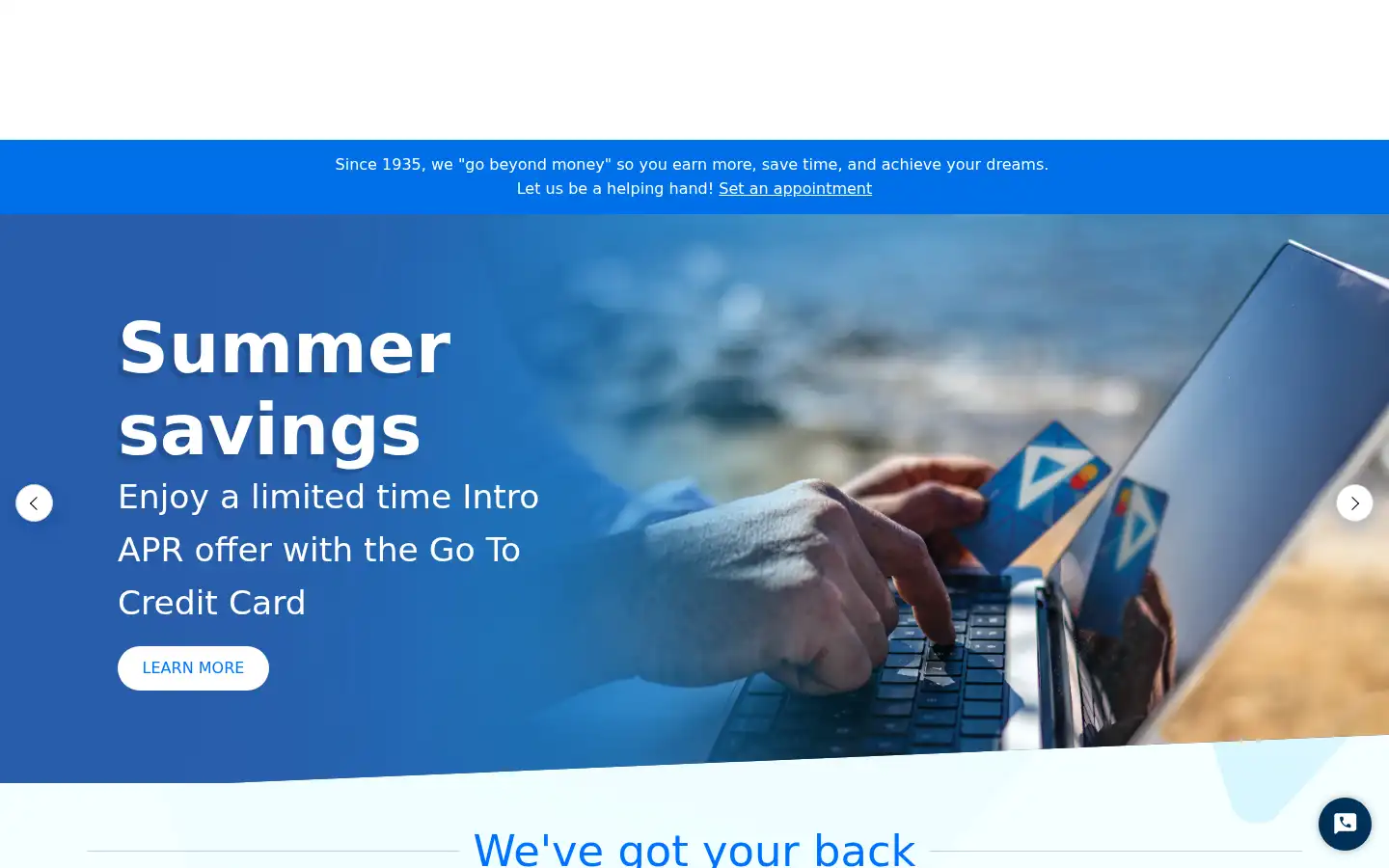 Screenshot of gtefinancial.org