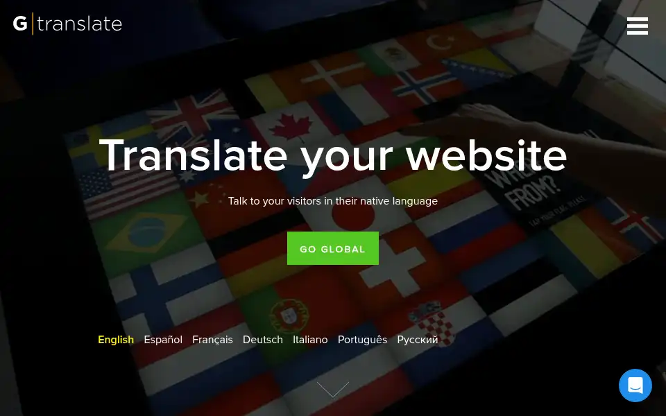 Screenshot of gtranslate.net