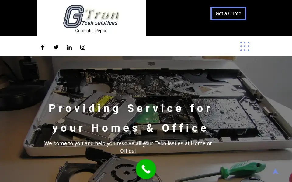 Screenshot of gtrontech.com