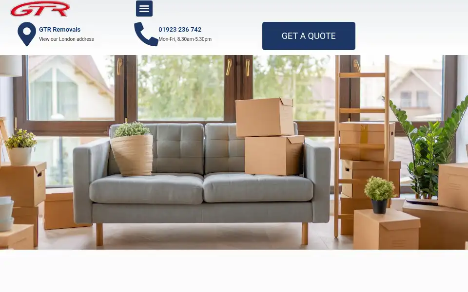 Screenshot of gtrremovals.co.uk