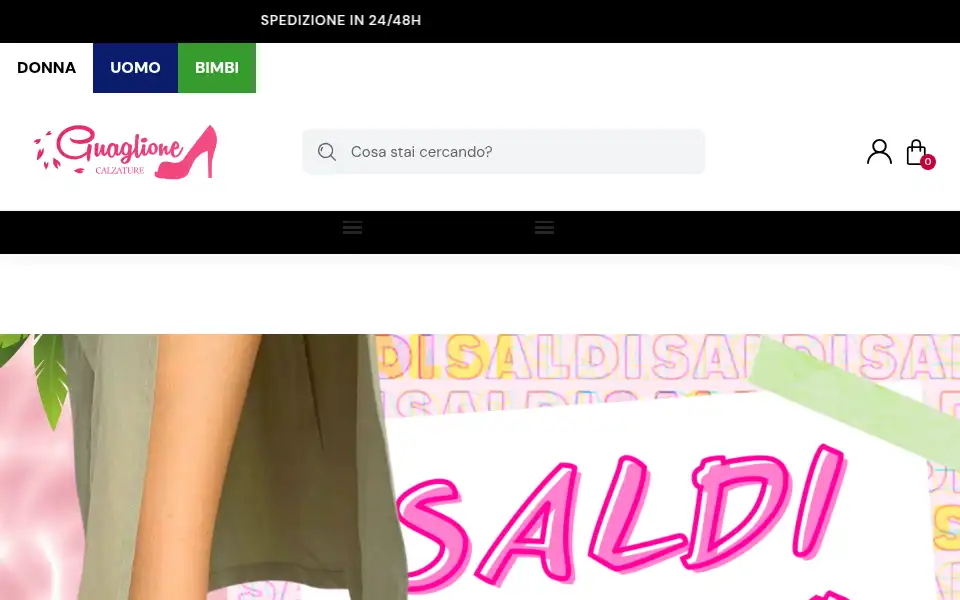 Screenshot of guaglionecalzature.it