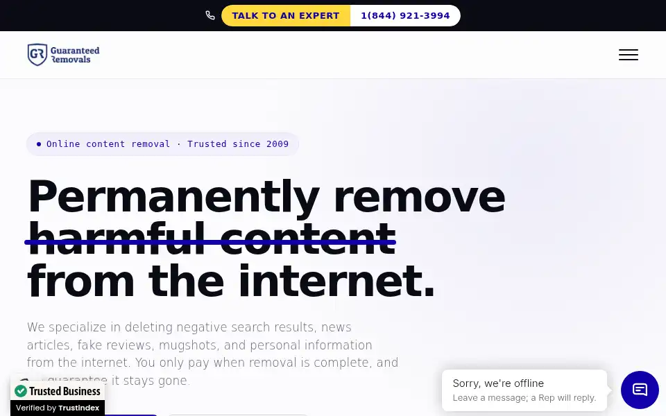 Screenshot of guaranteedremovals.com