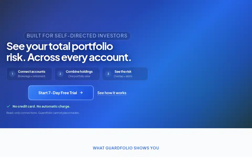 Screenshot of guardfolio.ai