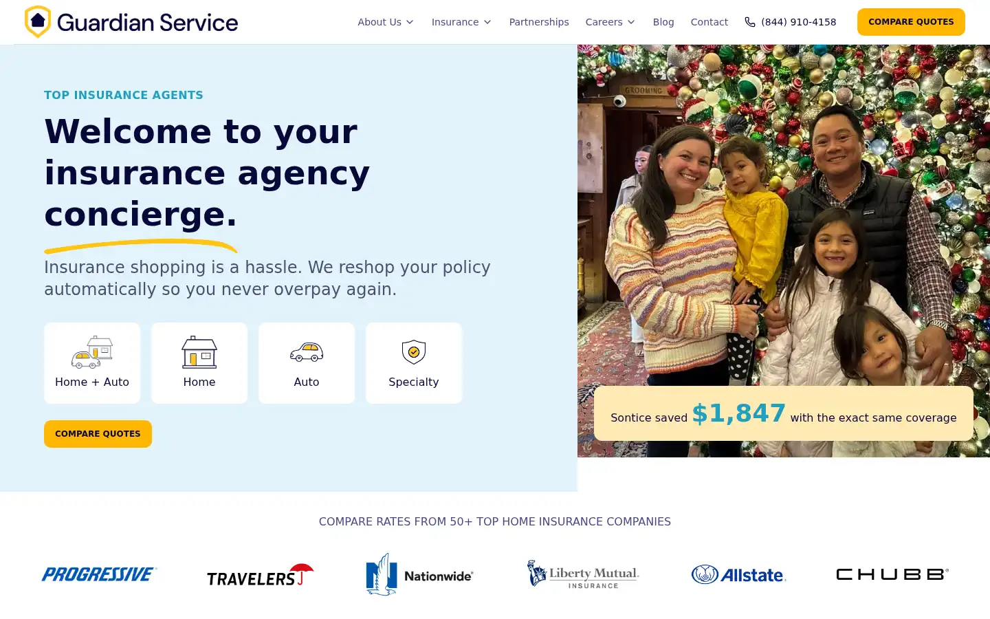 Screenshot of guardianservice.com