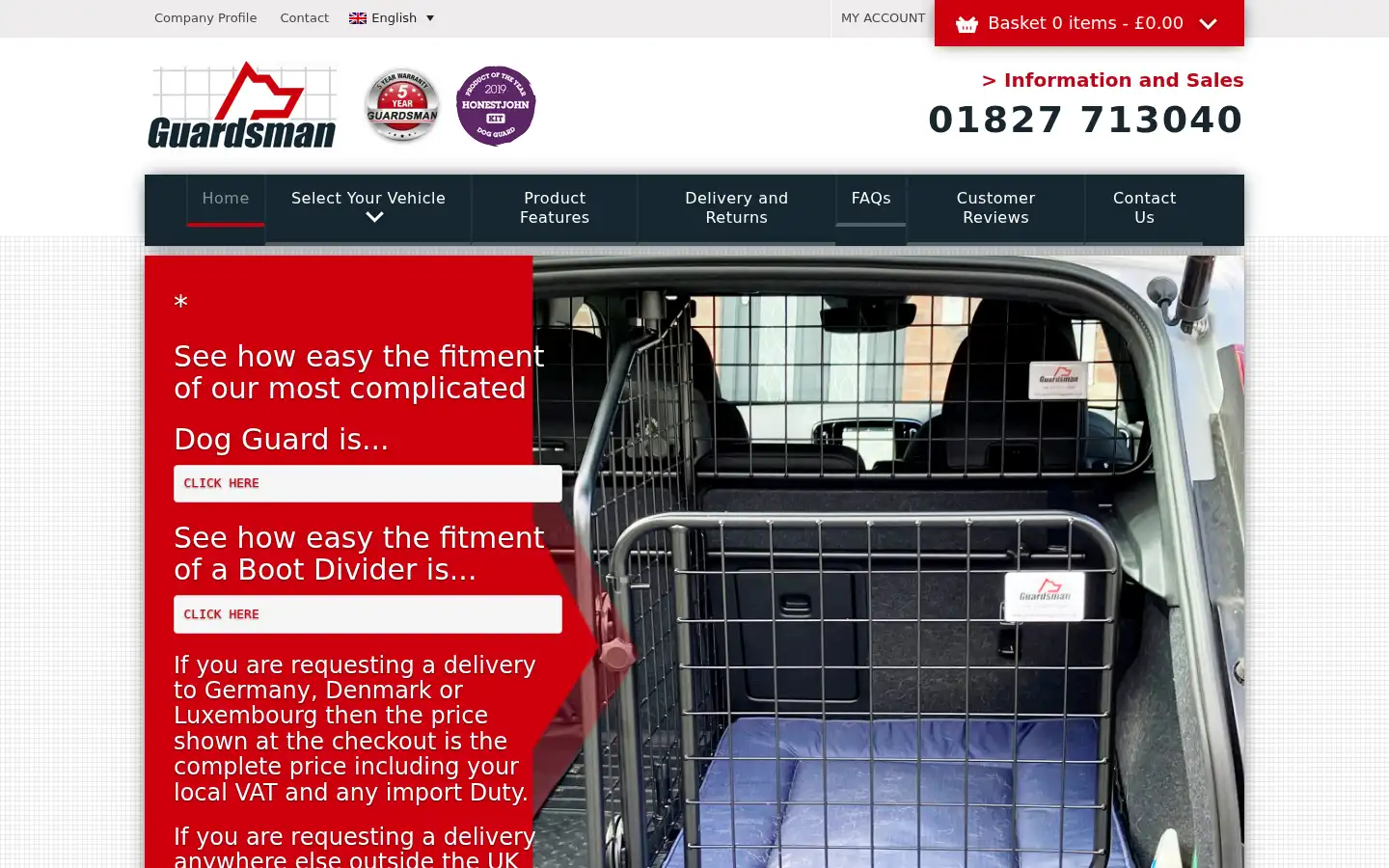 Screenshot of guardsmandogguards.co.uk