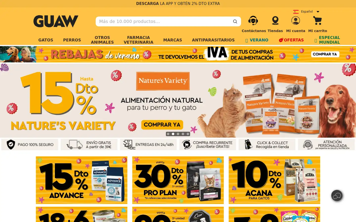 Screenshot of guaw.com