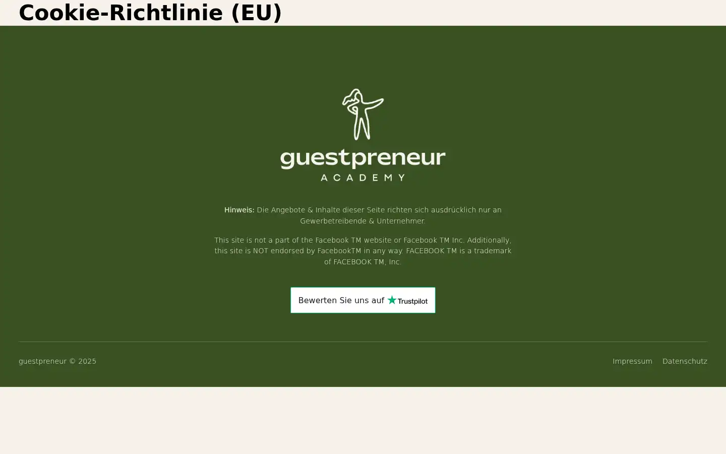 Screenshot of guestpreneur.com