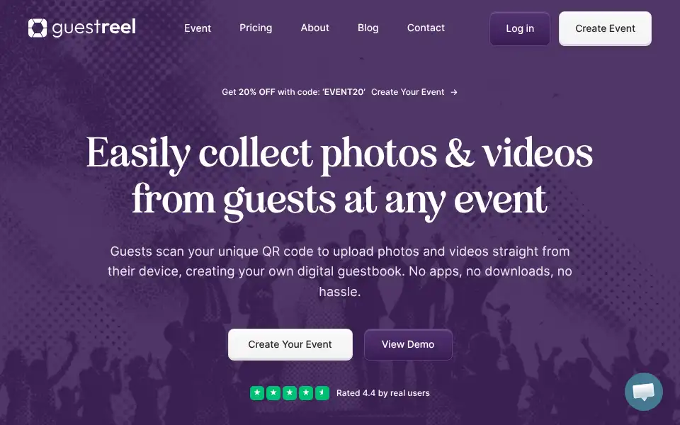 Screenshot of guestreel.com