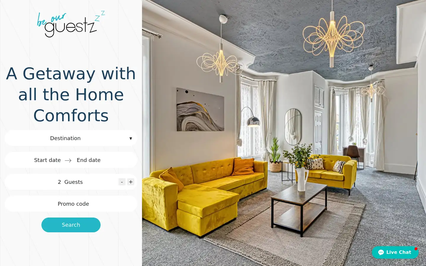 Screenshot of guestz.co.uk
