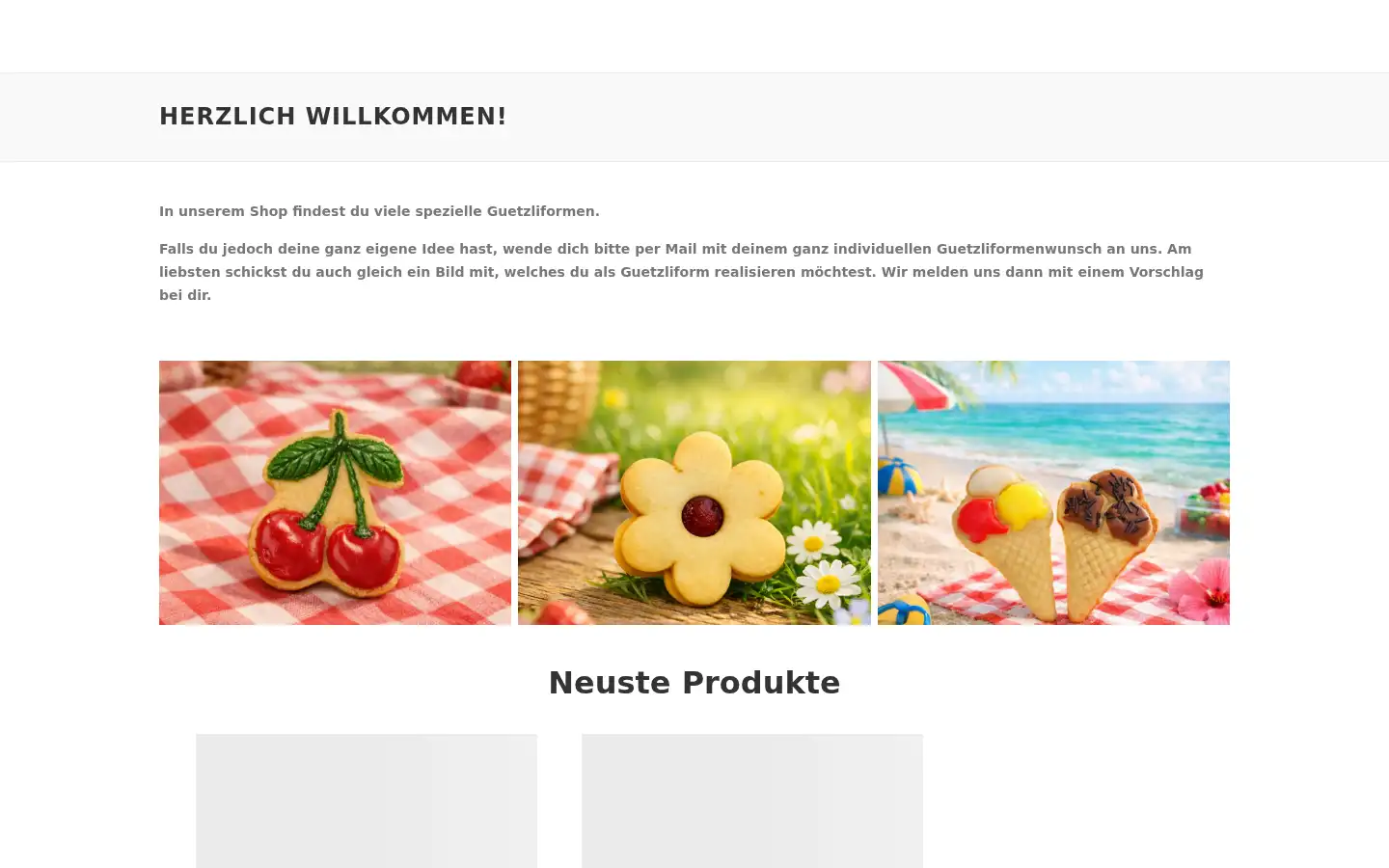 Screenshot of guetzliformen.ch