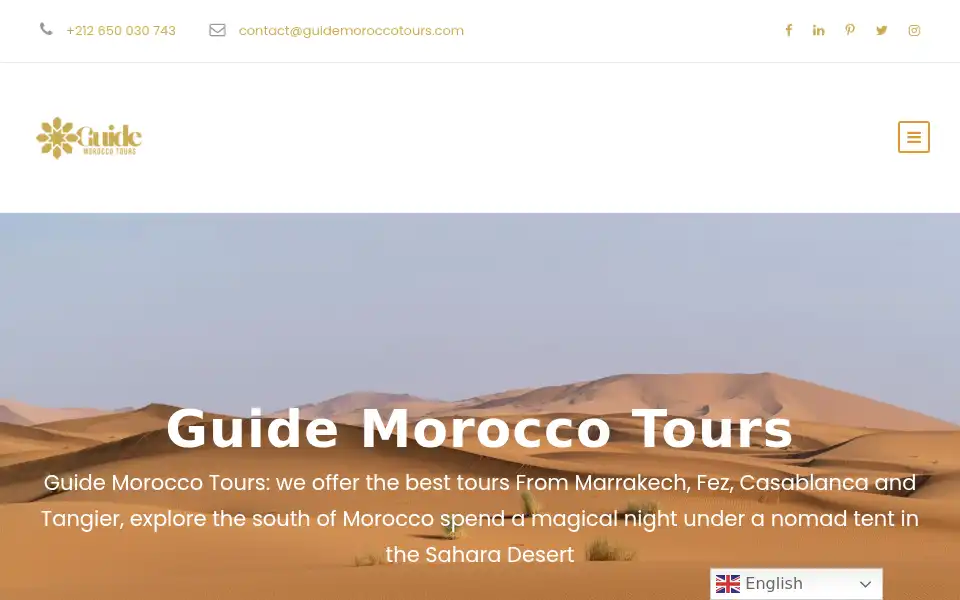 Screenshot of guidemoroccotours.com