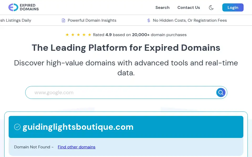 Screenshot of guidinglightsboutique.com