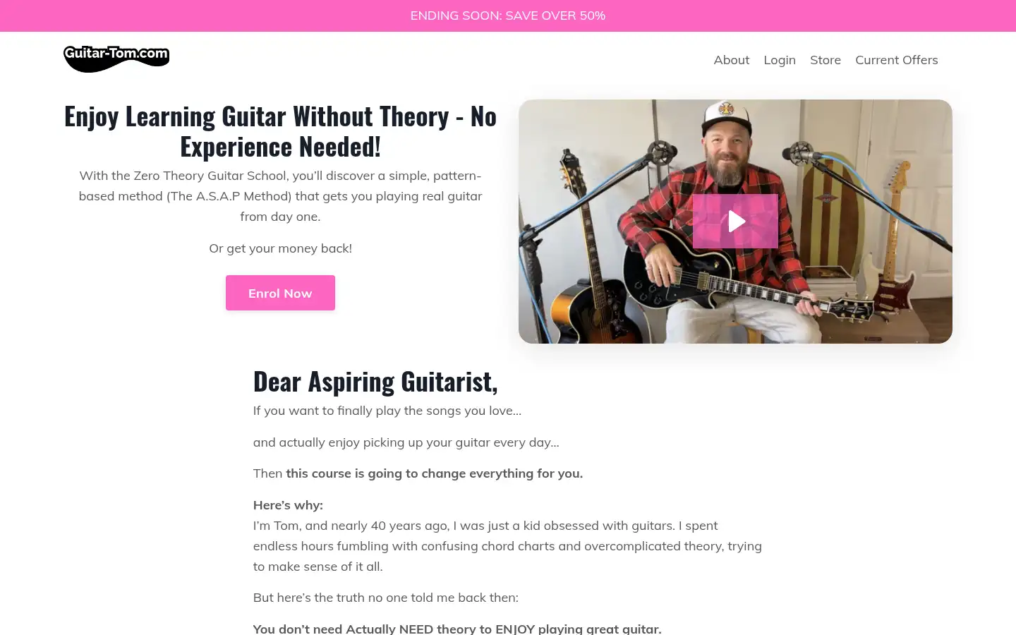 Screenshot of guitar-tom.com