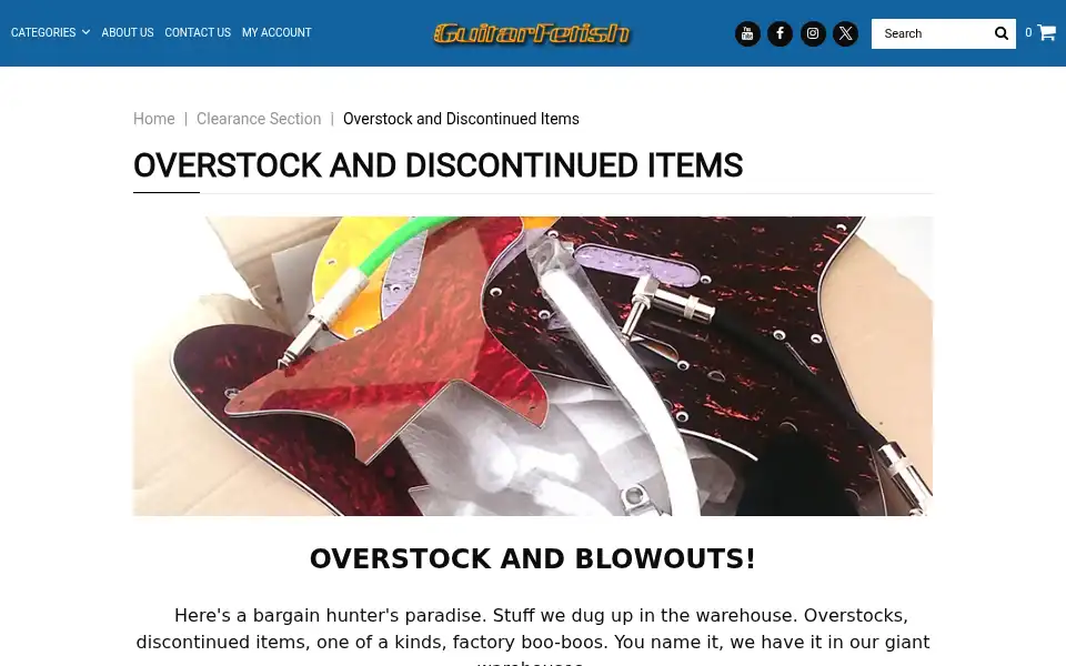 Screenshot of guitarfetish.com