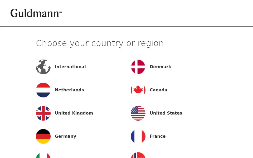 Screenshot of guldmann.com