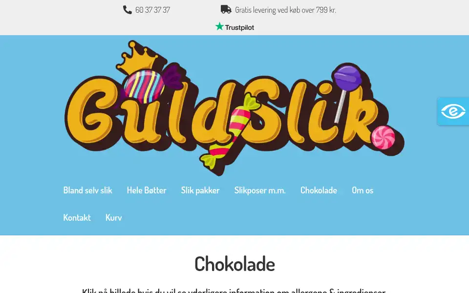 Screenshot of guldslik.dk