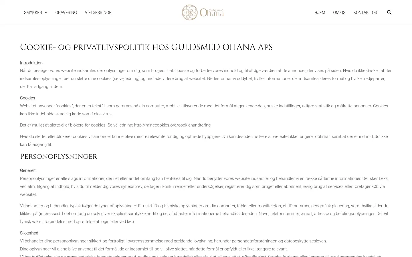 Screenshot of guldsmedohana.dk