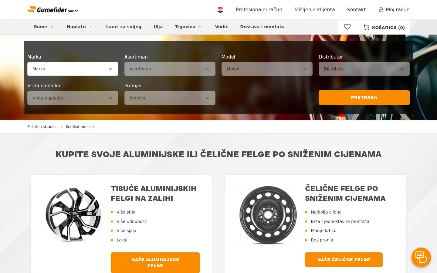 Screenshot of gumelider.com.hr
