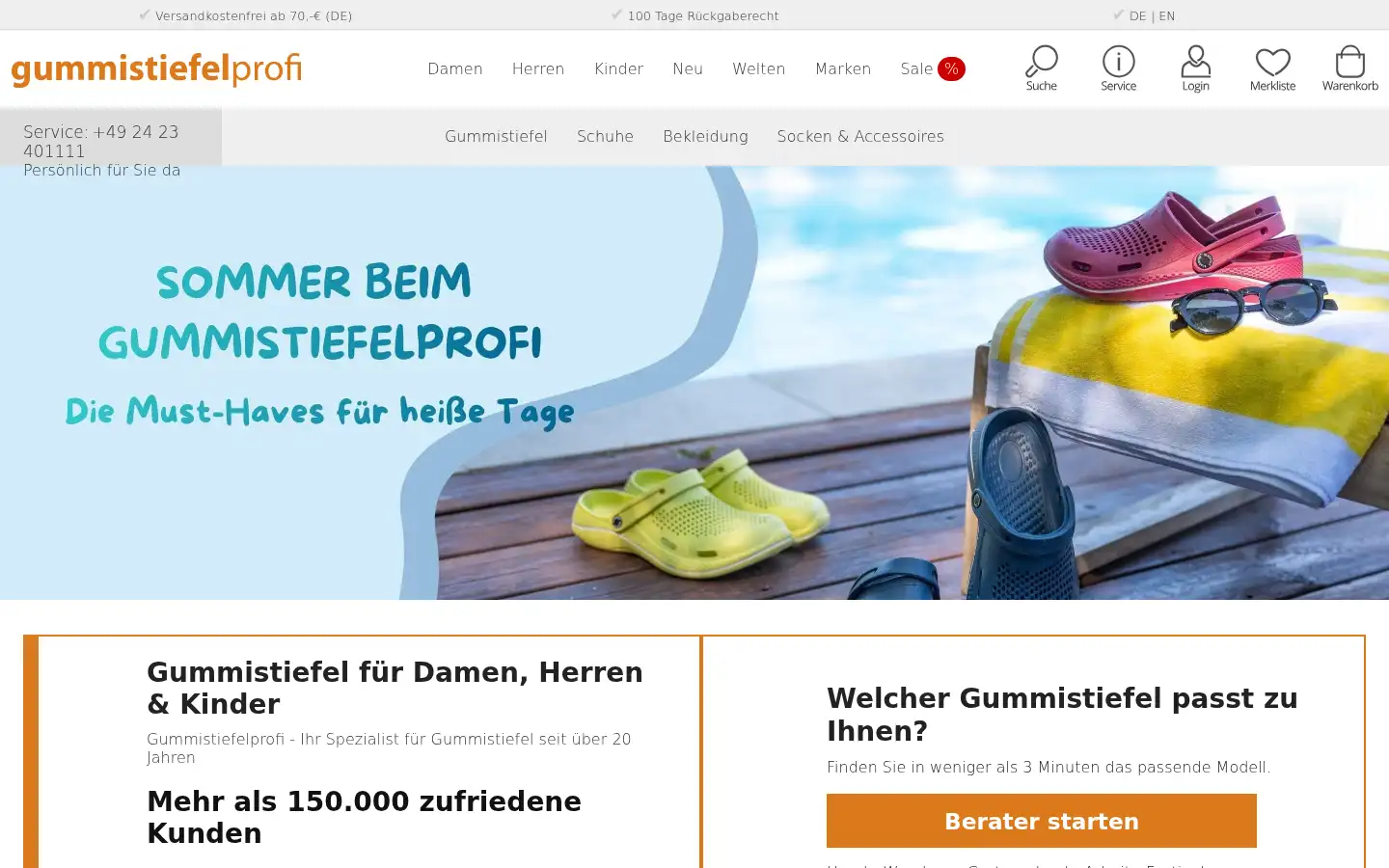 Screenshot of gummistiefelprofi.de