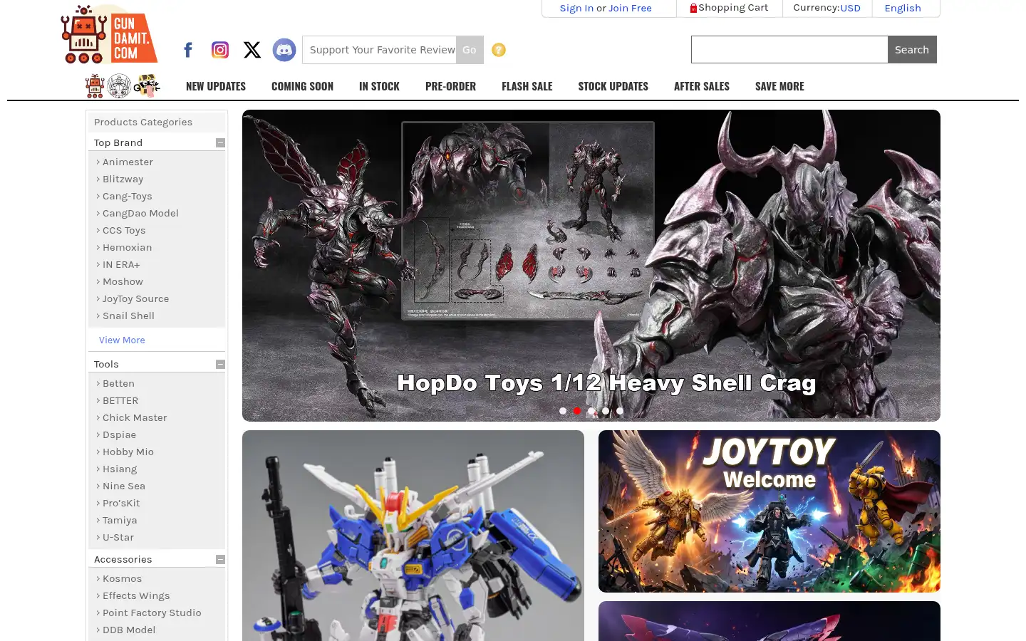 Screenshot of gundamit.com