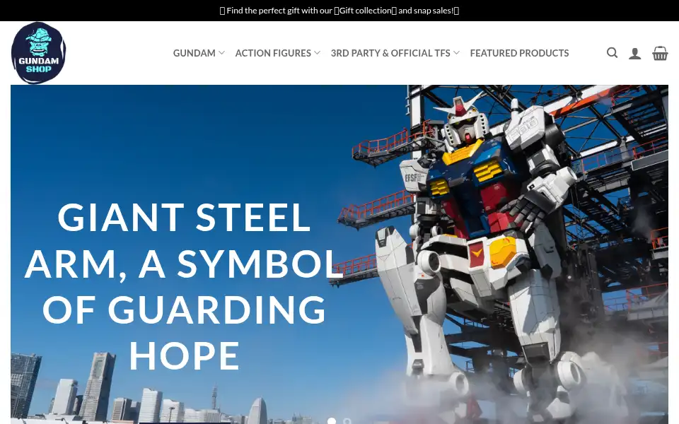 Screenshot of gundamtoyshub.com