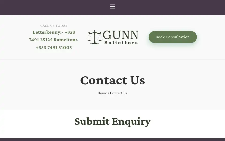 Screenshot of gunn.ie