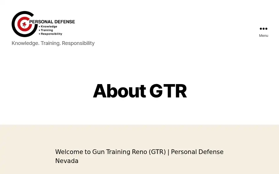 Screenshot of guntrainingreno.com