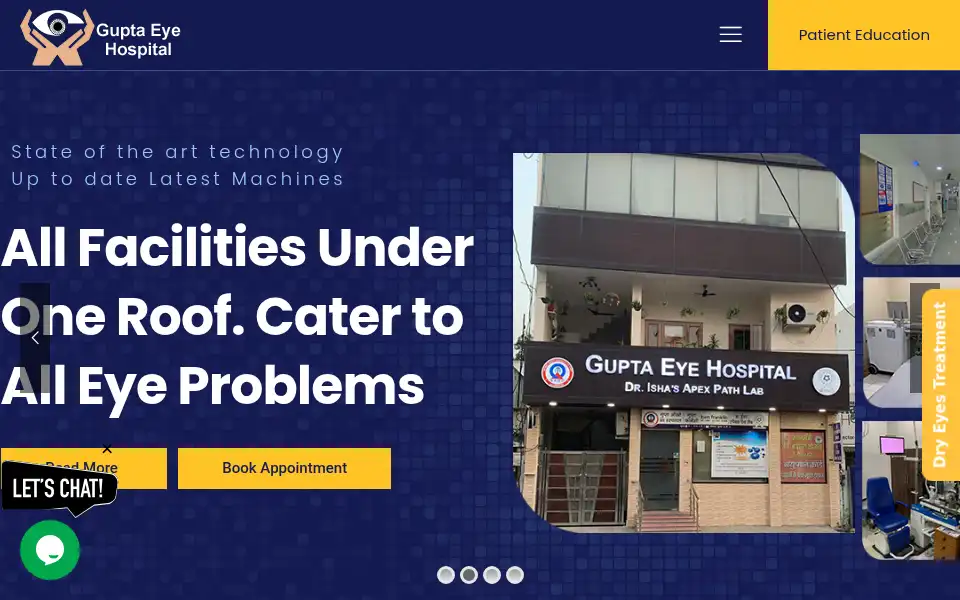 Screenshot of guptaeyehospital.com