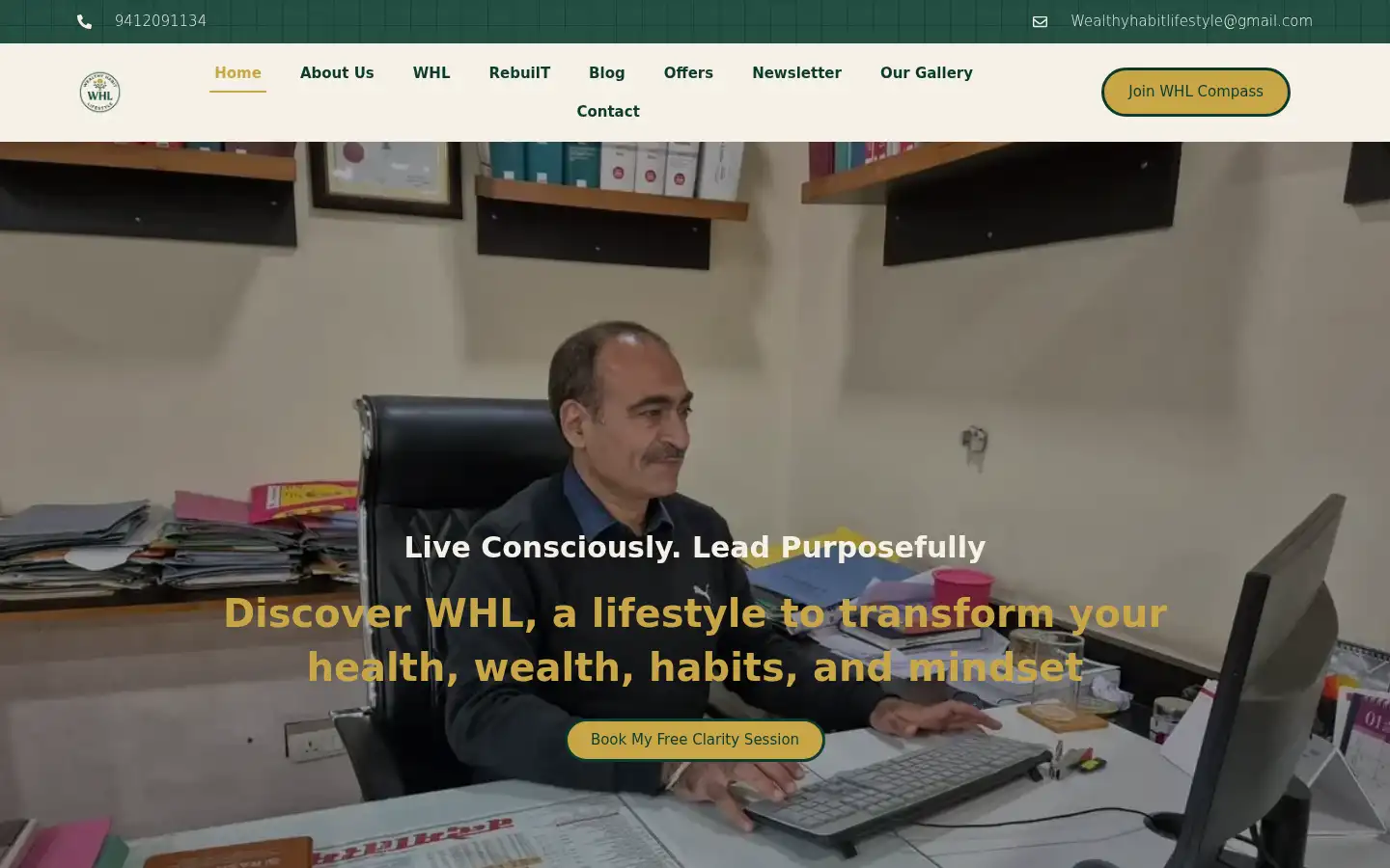 Screenshot of gurmeetwahi.com