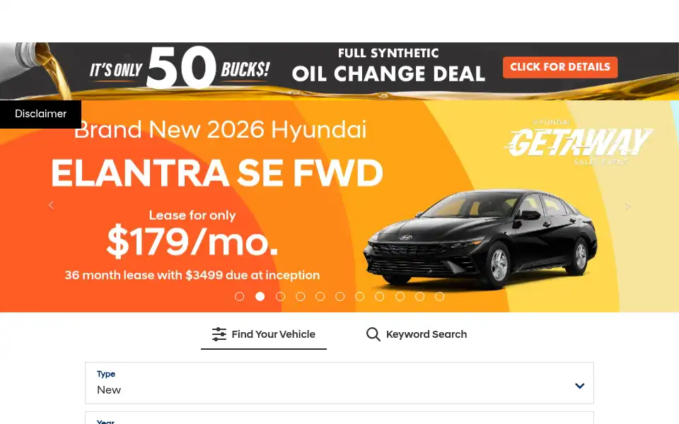 Screenshot of gurneehyundai.com