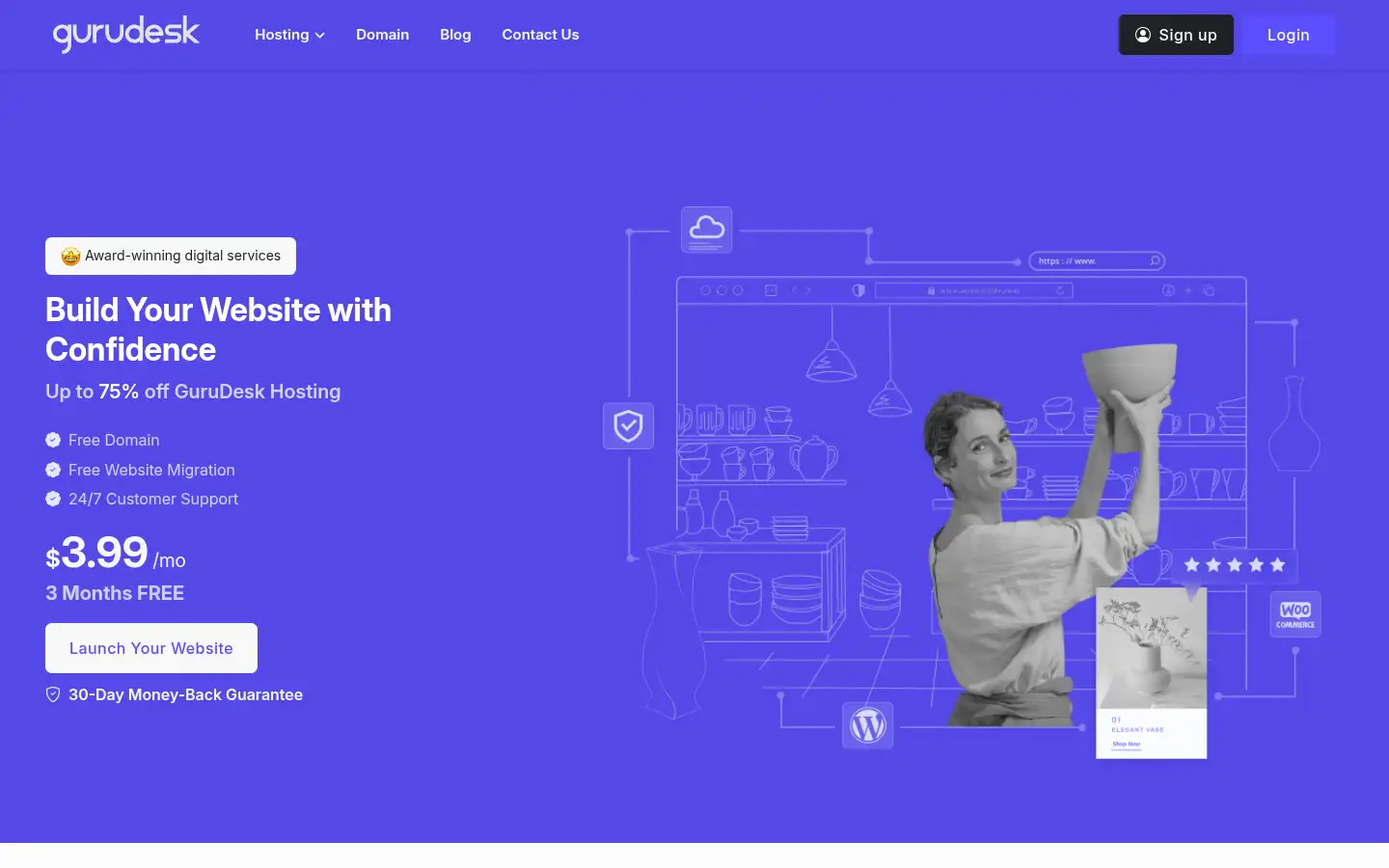 Screenshot of gurudesk.com
