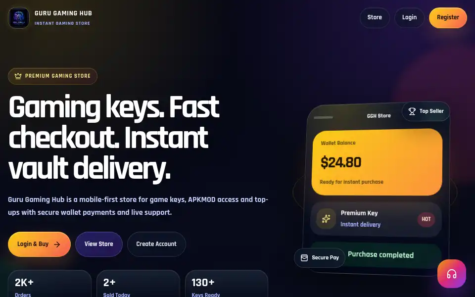 Screenshot of gurugaminghub.store