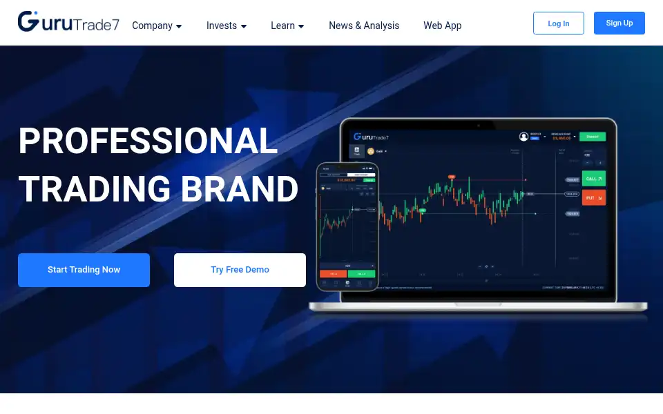 Screenshot of gurutrade7.com