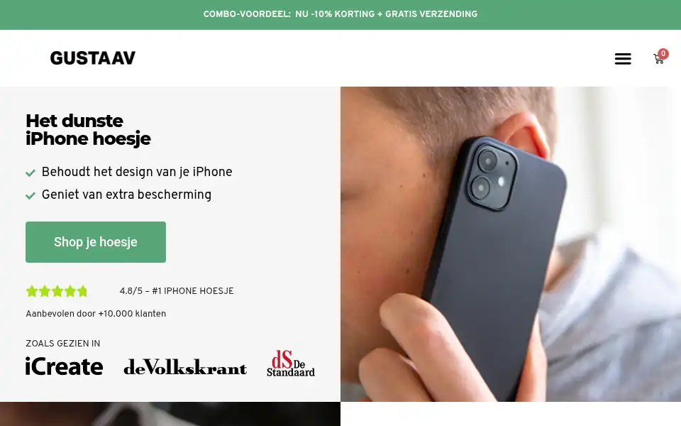 Screenshot of gustaav.com