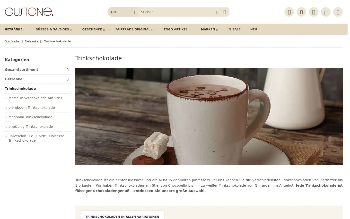 Screenshot of gustone.de