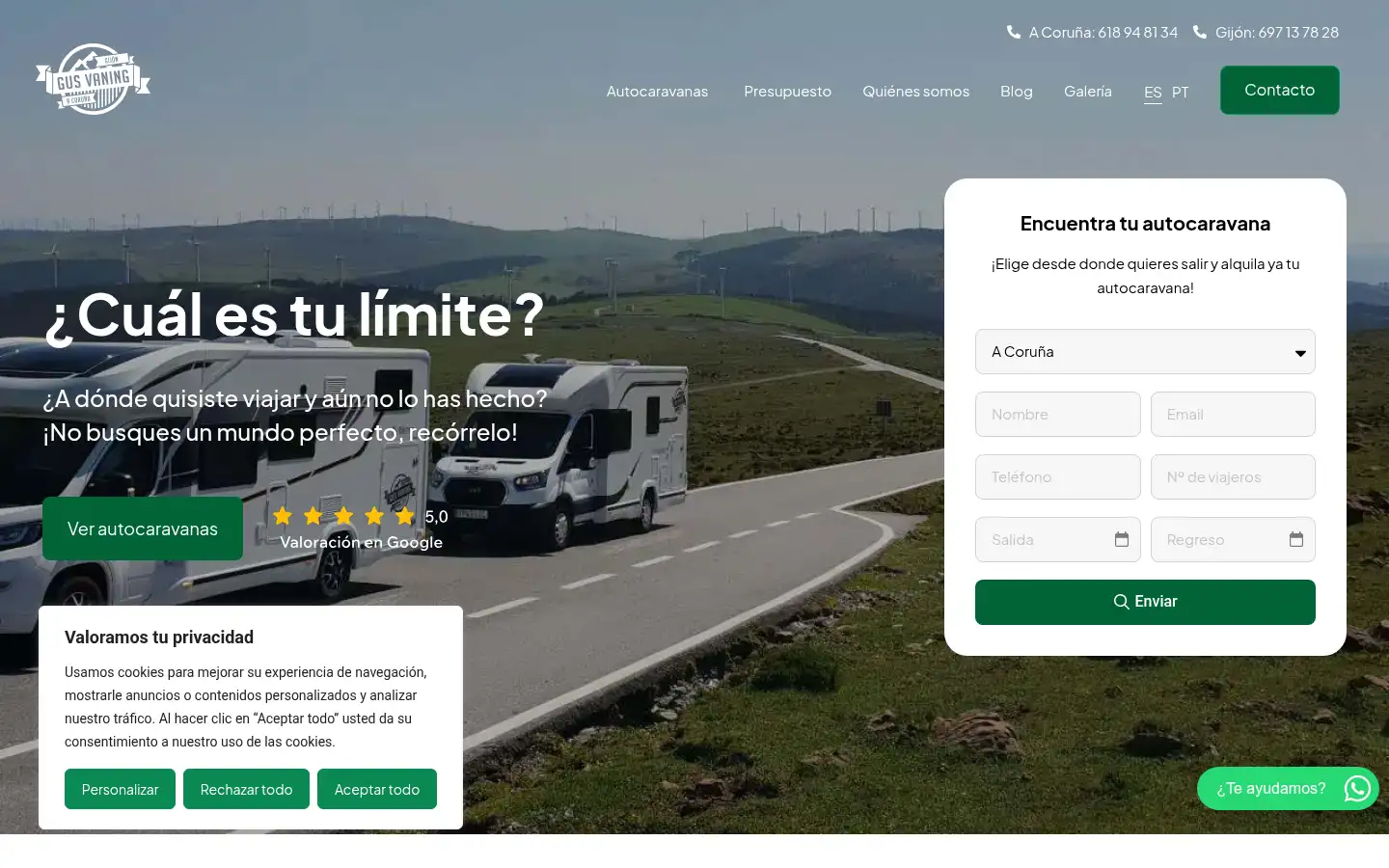 Screenshot of gusvaning.com