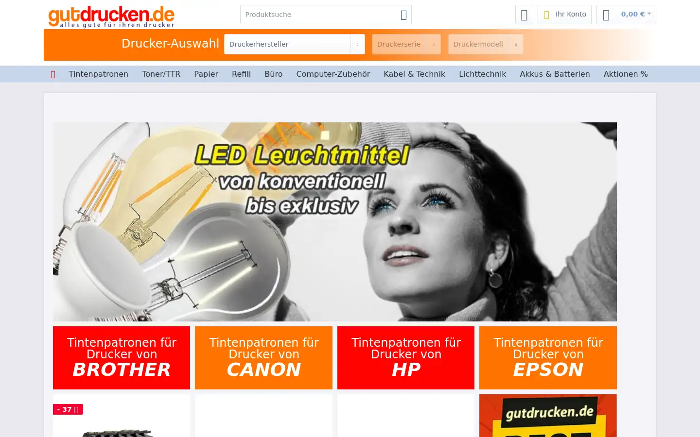 Screenshot of gutdrucken.de