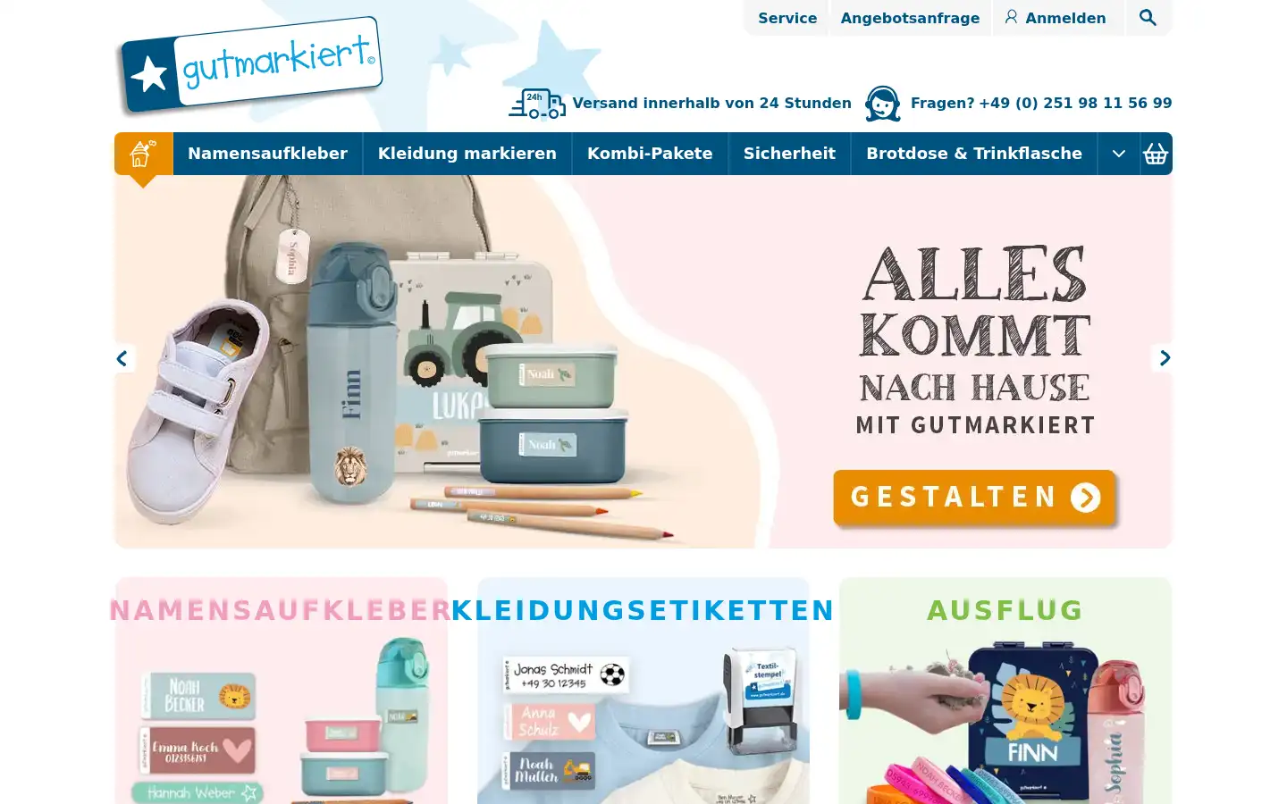 Screenshot of gutmarkiert.de