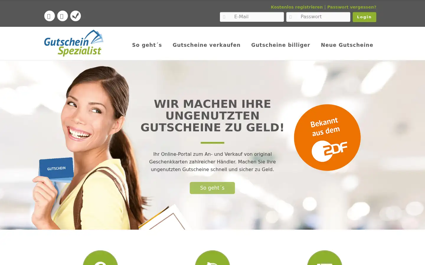 Screenshot of gutschein-spezialist.de