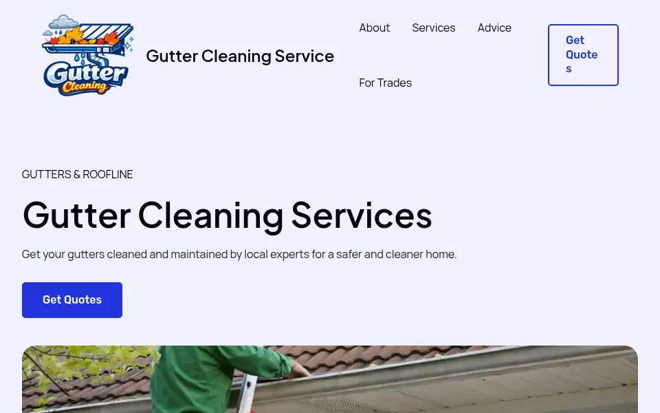 Screenshot of gutter-cleaning-service.uk