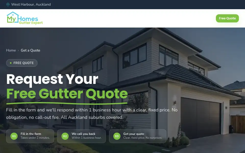 Screenshot of gutterexpert.co.nz