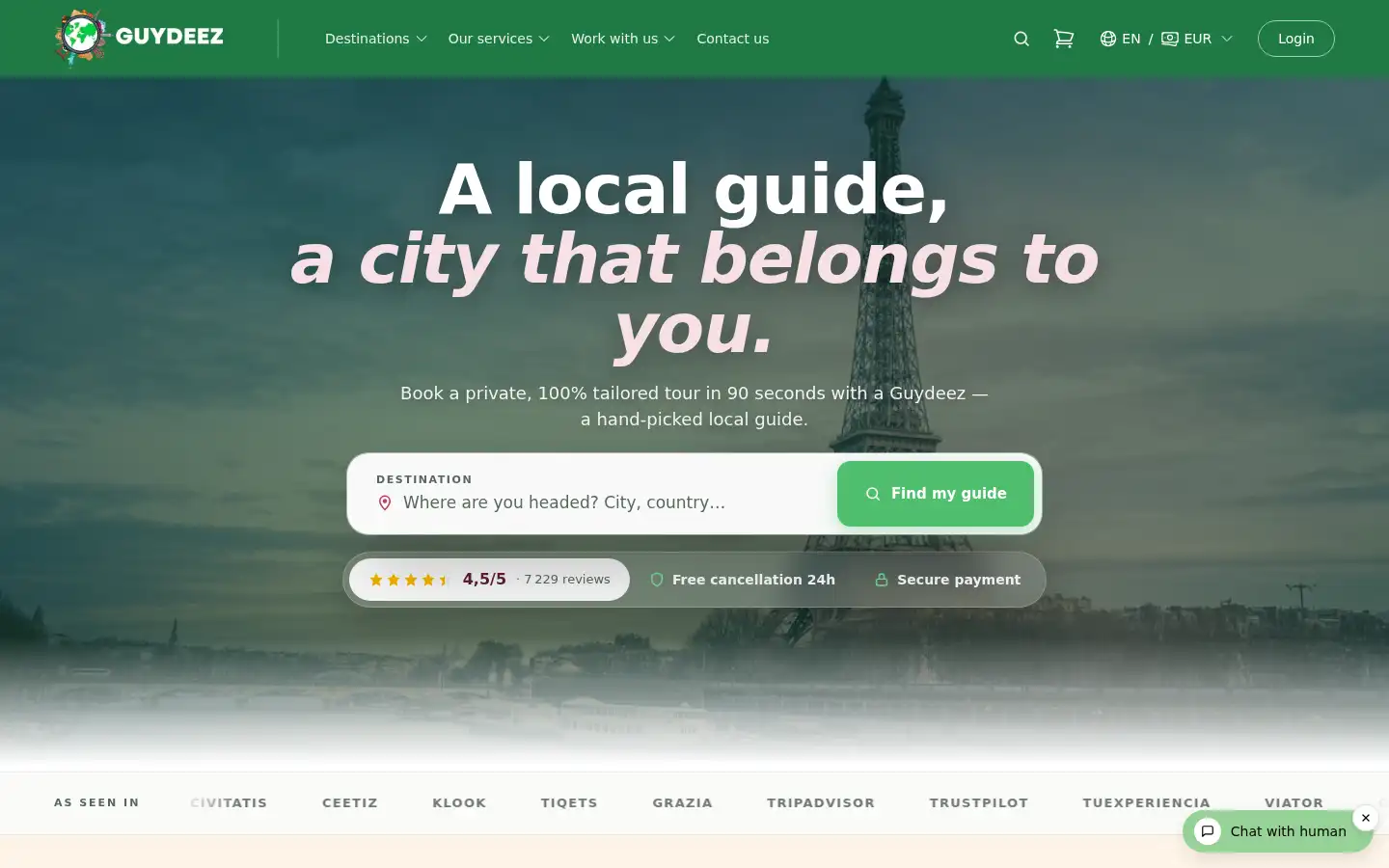 Screenshot of guydeez.com
