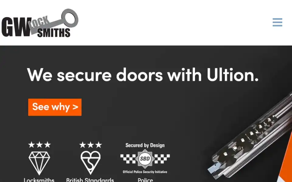 Screenshot of gwlocksmiths.co.uk