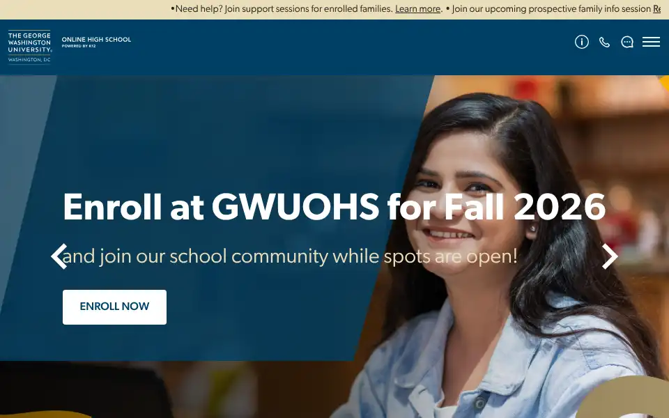 Screenshot of gwuohs.com