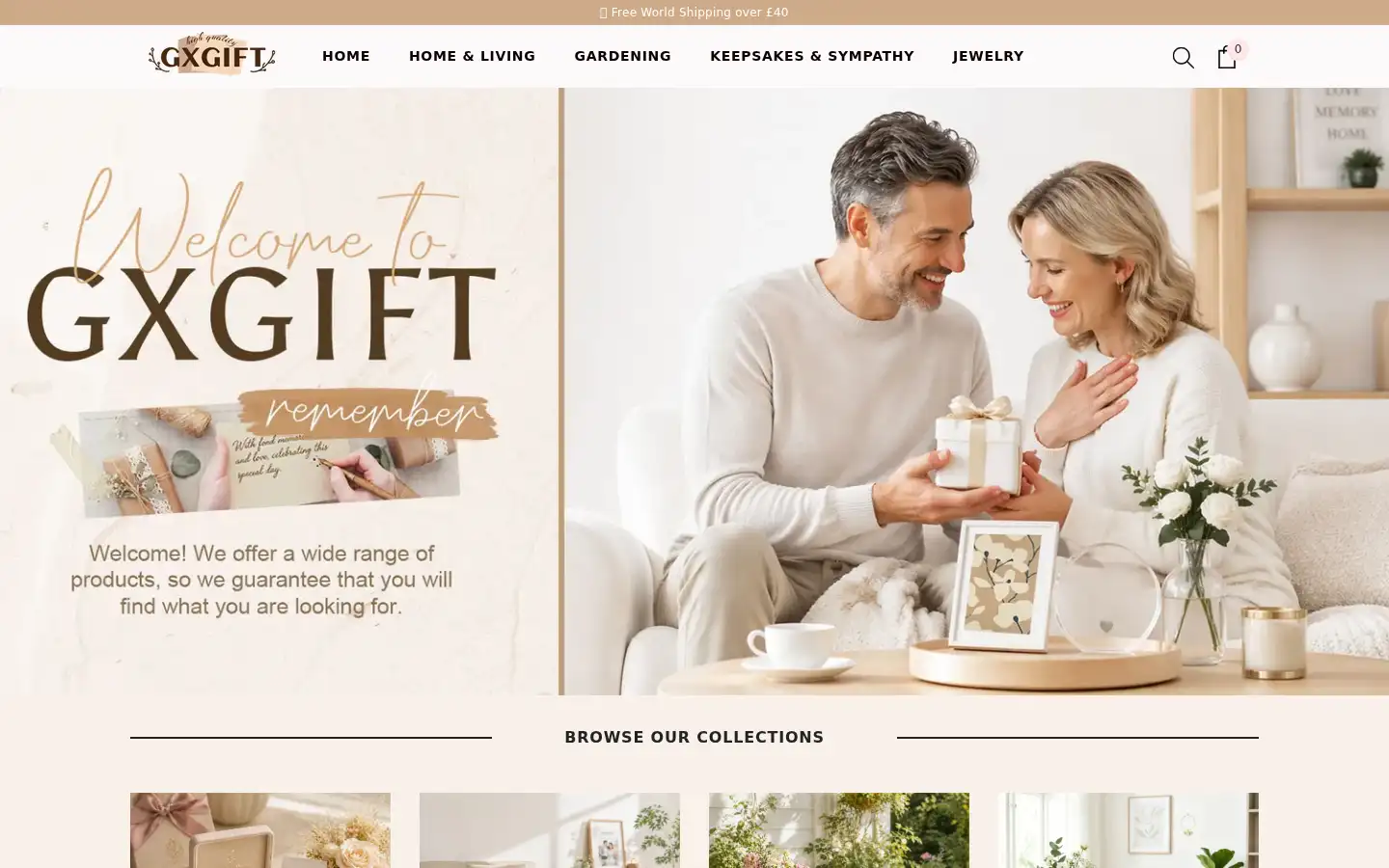 Screenshot of gxgift.com