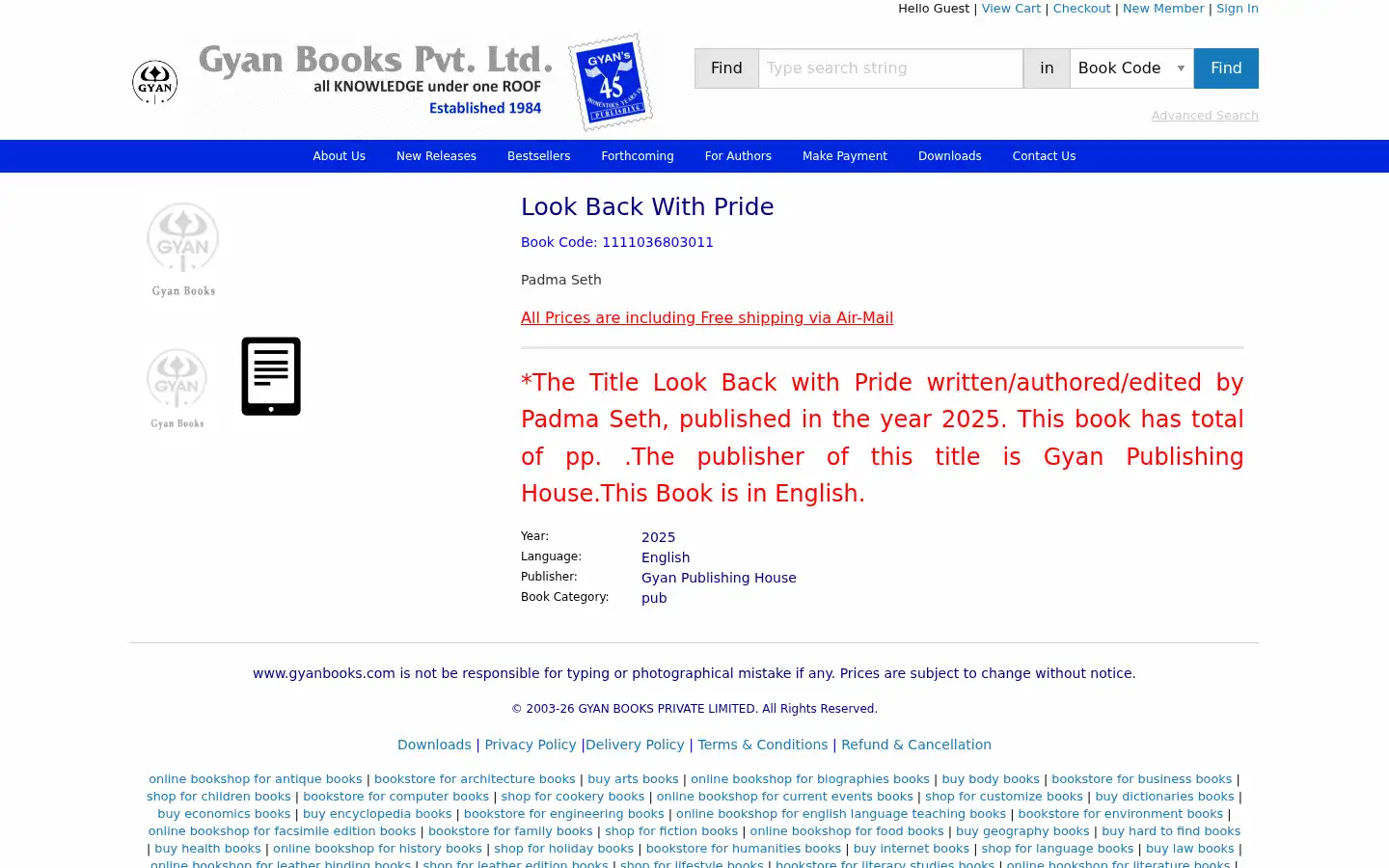 Screenshot of gyanbooks.com