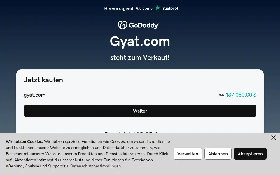 Screenshot of gyat.com