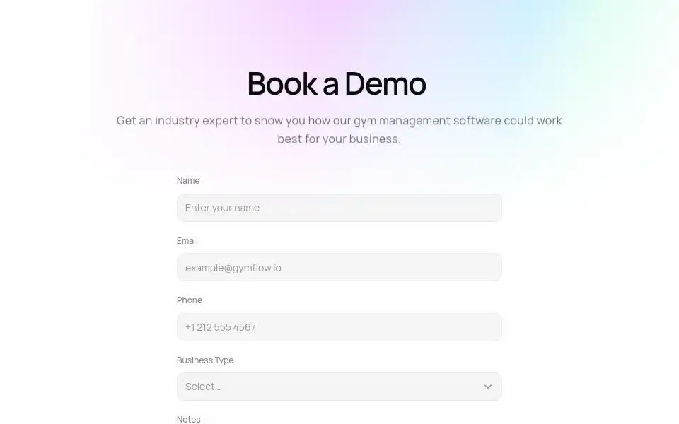 Screenshot of gymflow.io